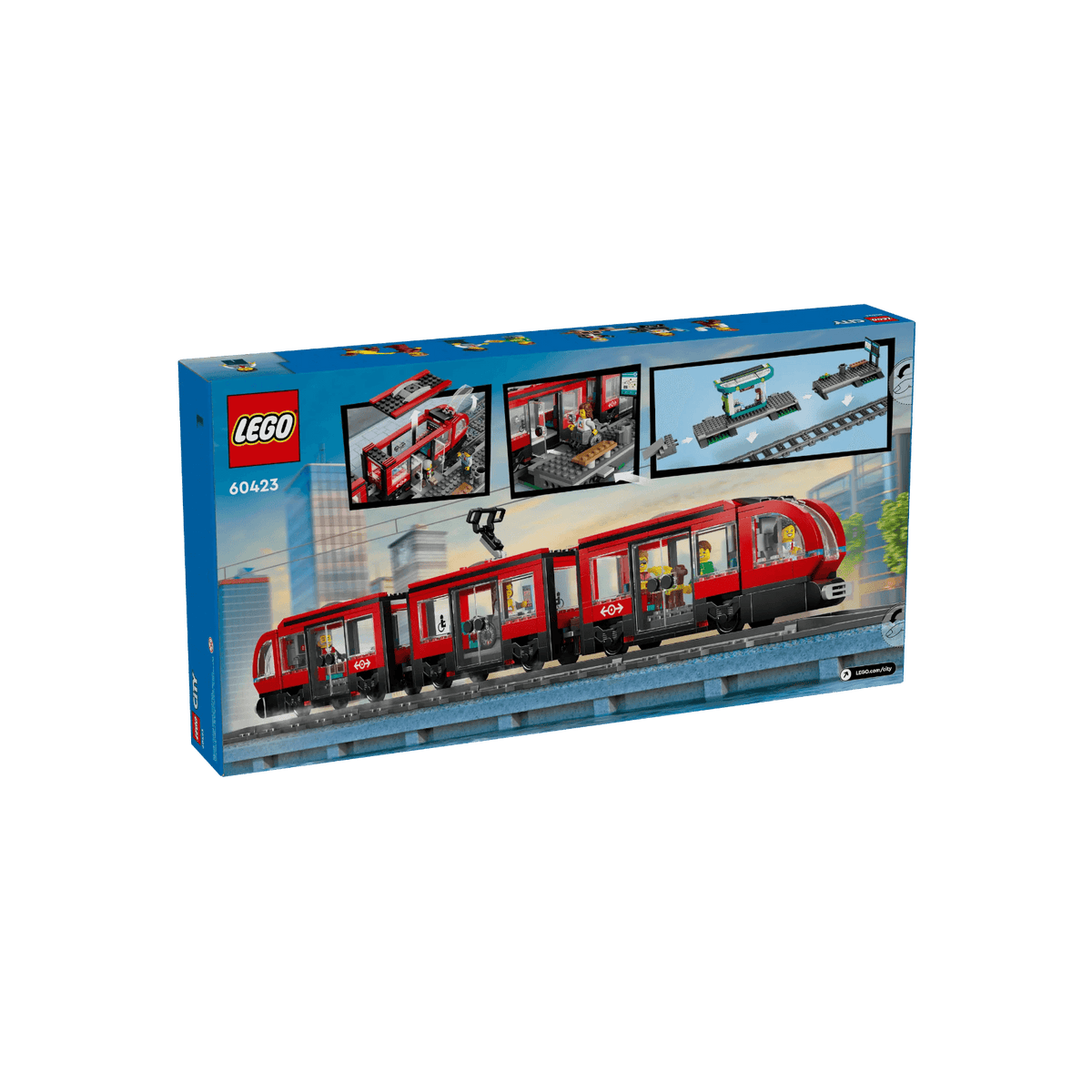LEGO City Zestaw Tramwaj miejski ze stacją 60423.