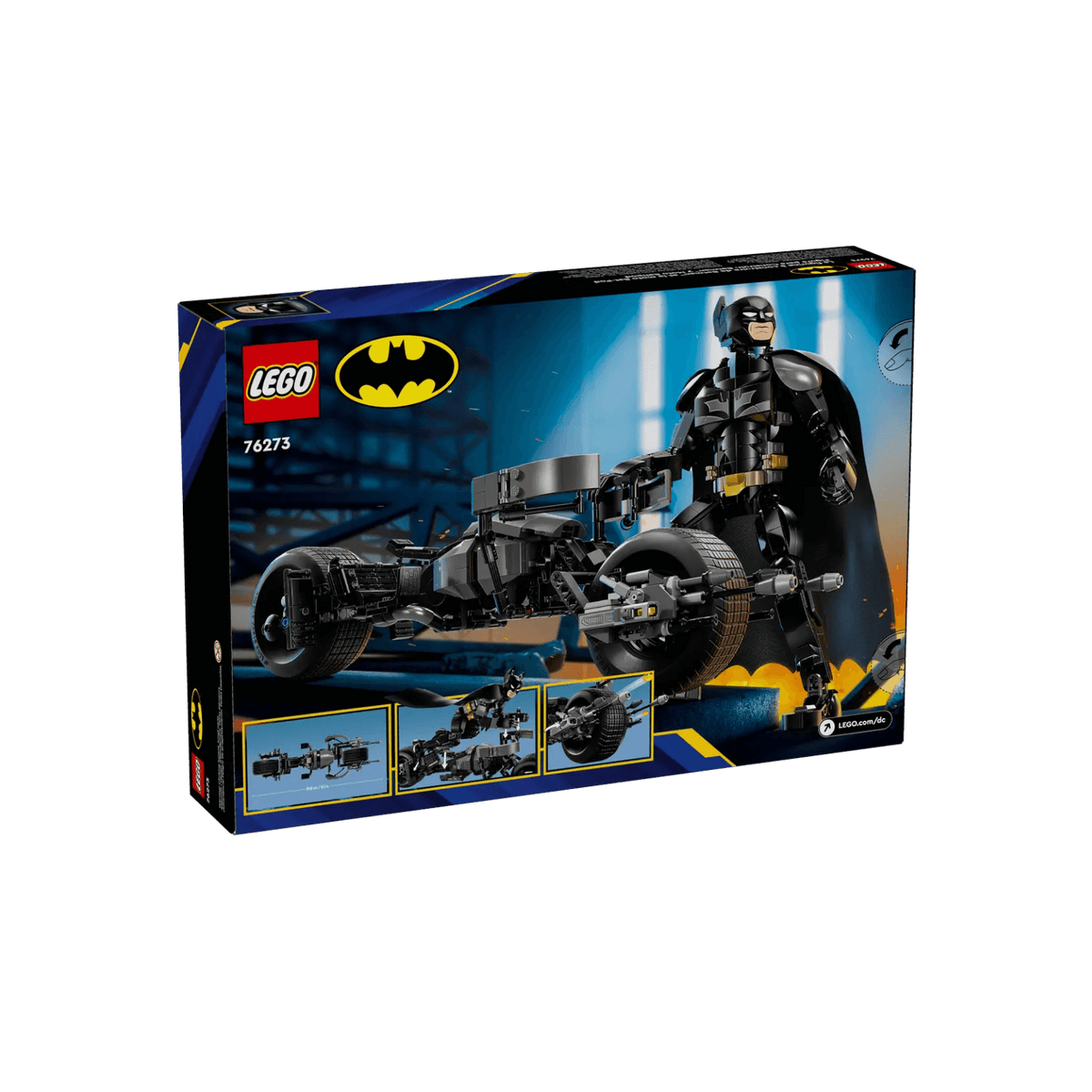 LEGO DC Batman Super Heroes Figurka Batmana do zbudowania i batcykl 76273.