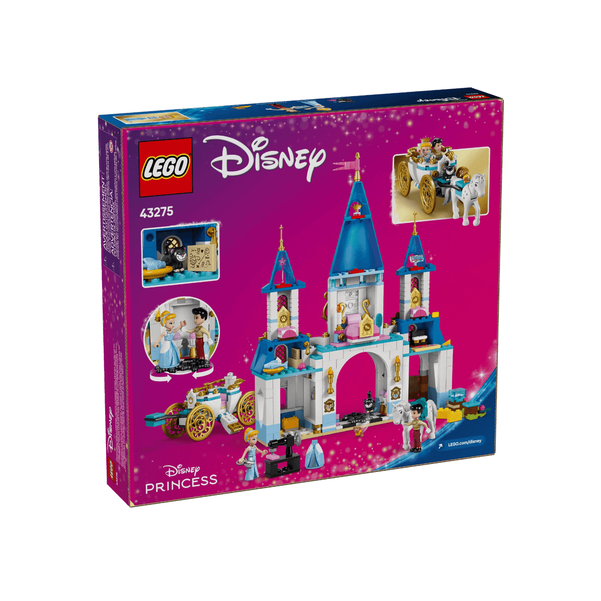 LEGO Disney Zestaw Zamek Kopciuszka i kareta 43275.