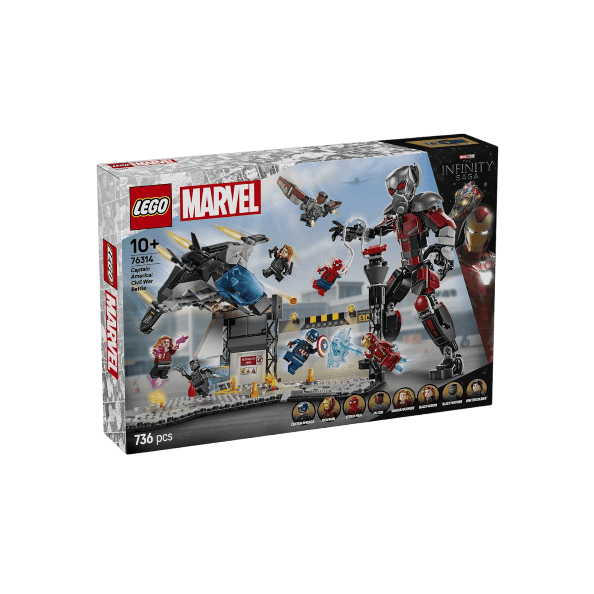 LEGO Marvel Super Heroes Kapitan Ameryka: Wojna bohaterów - bitwa 76314.