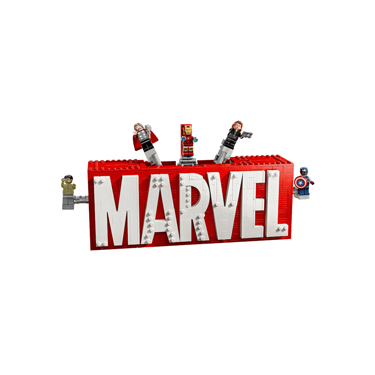 LEGO Marvel Super Heroes Logo MARVEL z minifigurkami 76313.