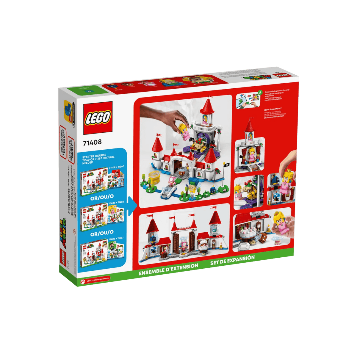 LEGO Super Mario Duży Zamek Peach Zestaw rozszerzający 71408.