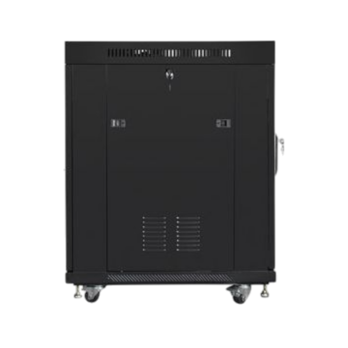 Szafa rack Lanberg 19" 15U 600x800mm stojąca LCD V2 Drzwi szklane Czarny.