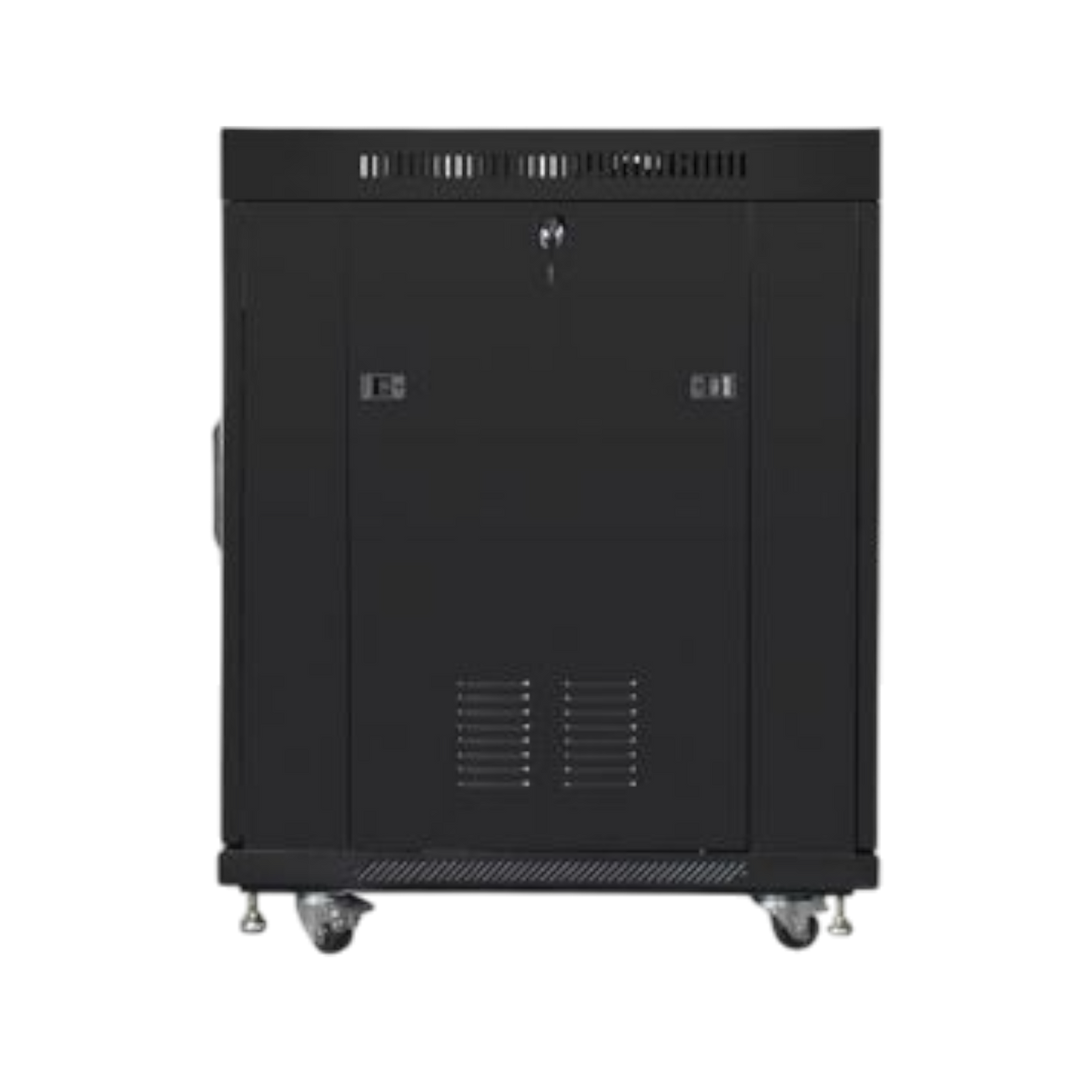 Szafa rack Lanberg 19" 15U 600x800mm stojąca LCD V2 Drzwi szklane Czarny.