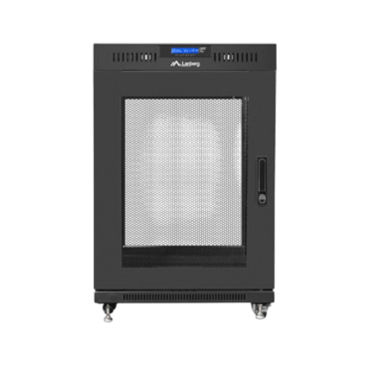 Szafa rack Lanberg 19" 15U 800x1000mm stojąca LCD V2 Drzwi perforowane Czarny.