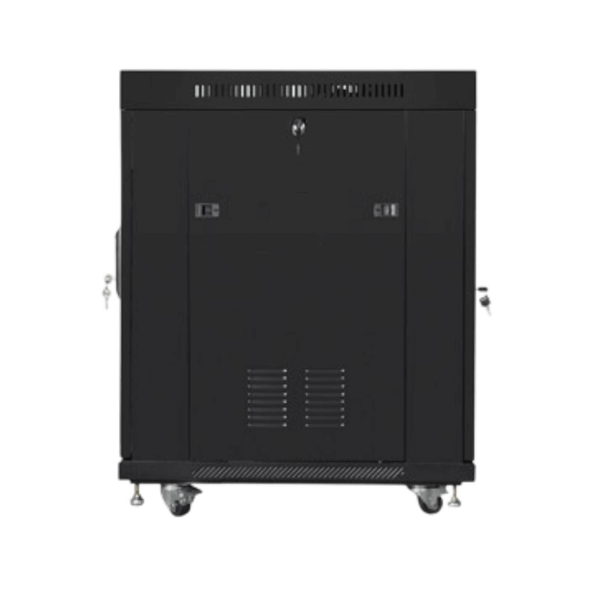 Szafa rack Lanberg 19" 15U 800x1000mm stojąca LCD V2 Drzwi perforowane Czarny.