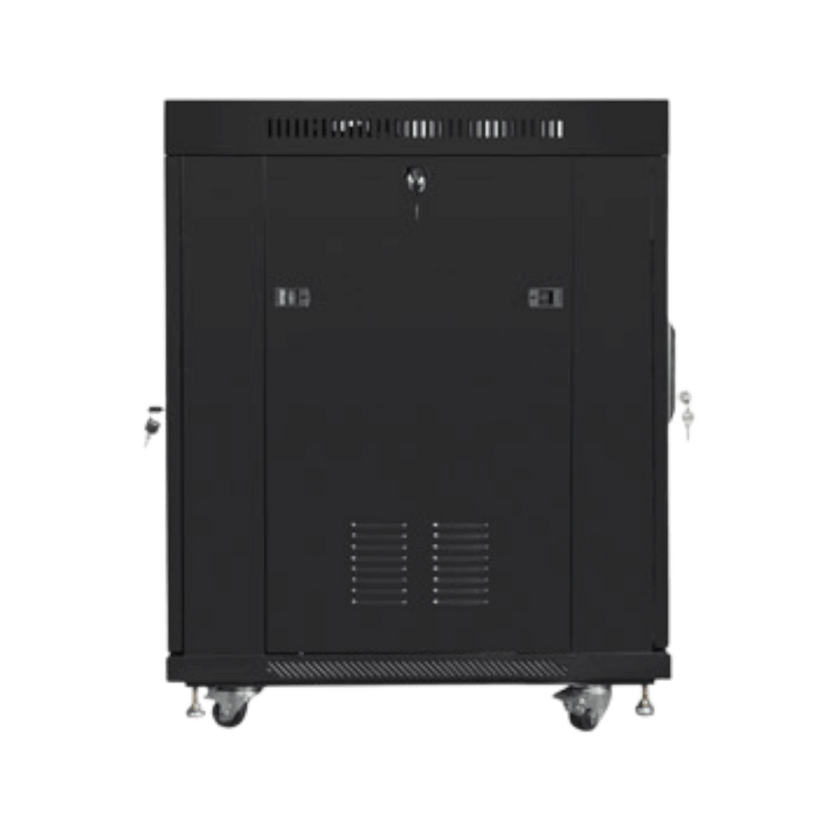 Szafa rack Lanberg 19" 15U 800x1000mm stojąca LCD V2 Drzwi perforowane Czarny.