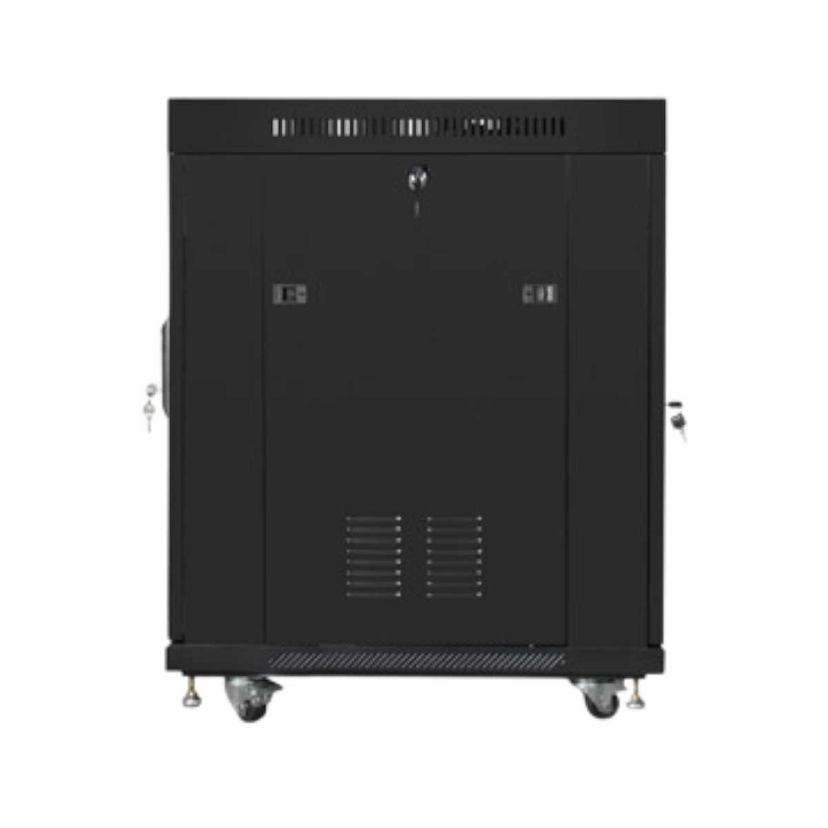 Szafa rack Lanberg 19" 15U 800x1000mm stojąca LCD V2 Drzwi szklane Czarny.