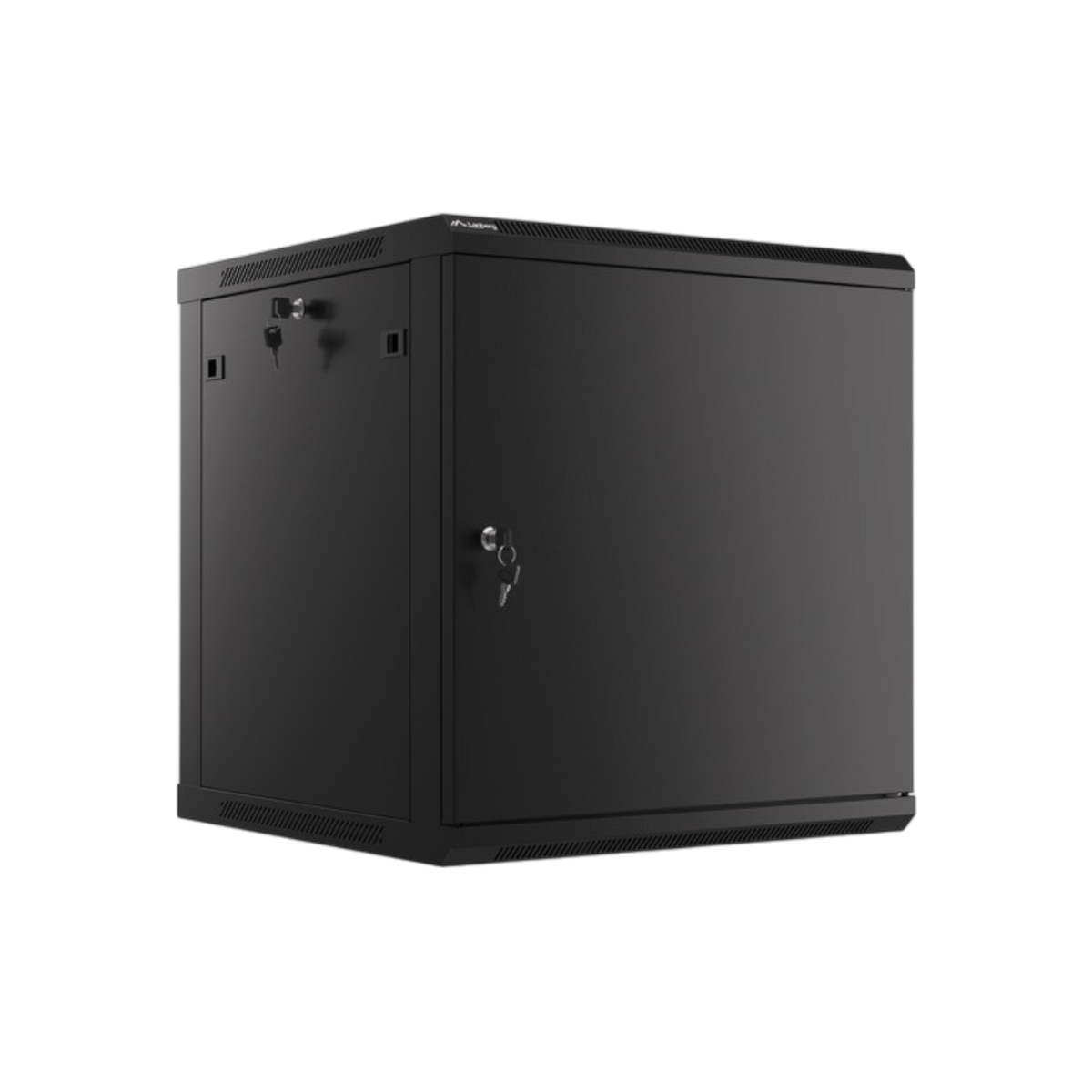 Szafa rack Lanberg 19" 12U 600x600mm wisząca Drzwi metalowe Czarny.