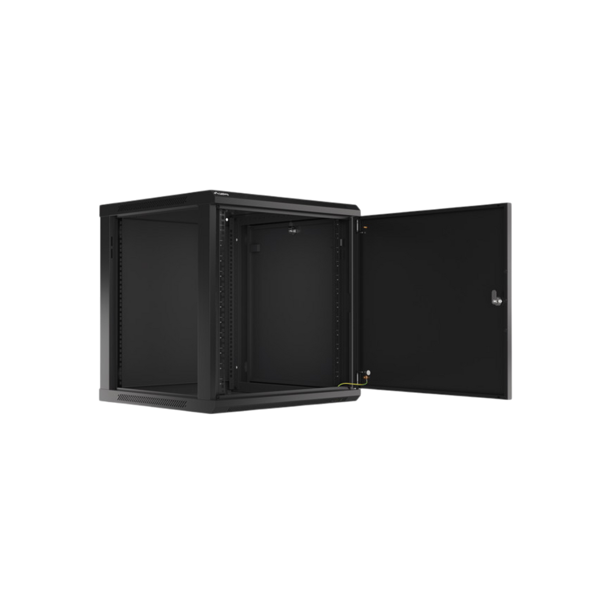 Szafa rack Lanberg 19" 12U 600x600mm wisząca Drzwi metalowe Czarny.