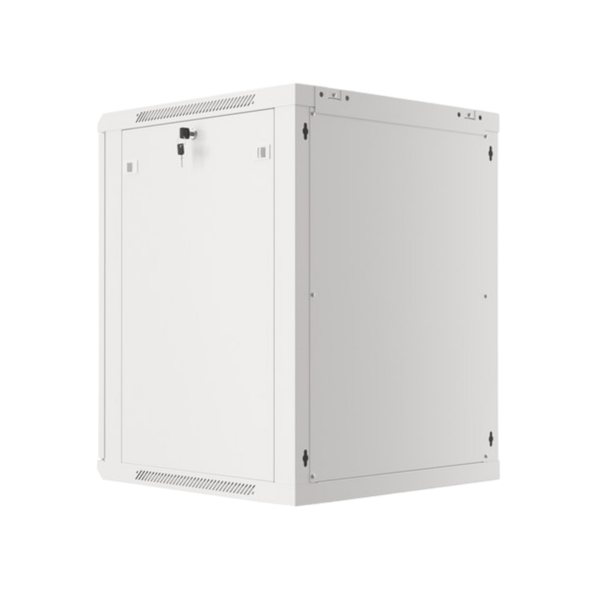 Szafa rack Lanberg 19" 15U 600x600mm wisząca V2 Drzwi szklane Szary.