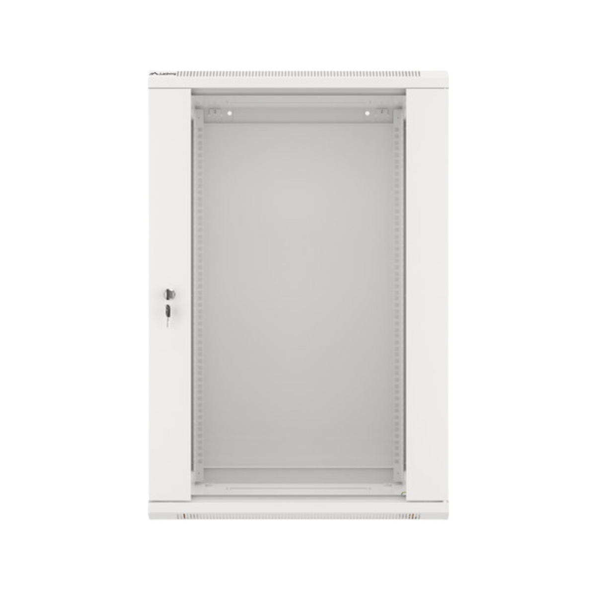 Szafa rack Lanberg 19" 18U 600x450mm wisząca V2 Drzwi szklane Szary.