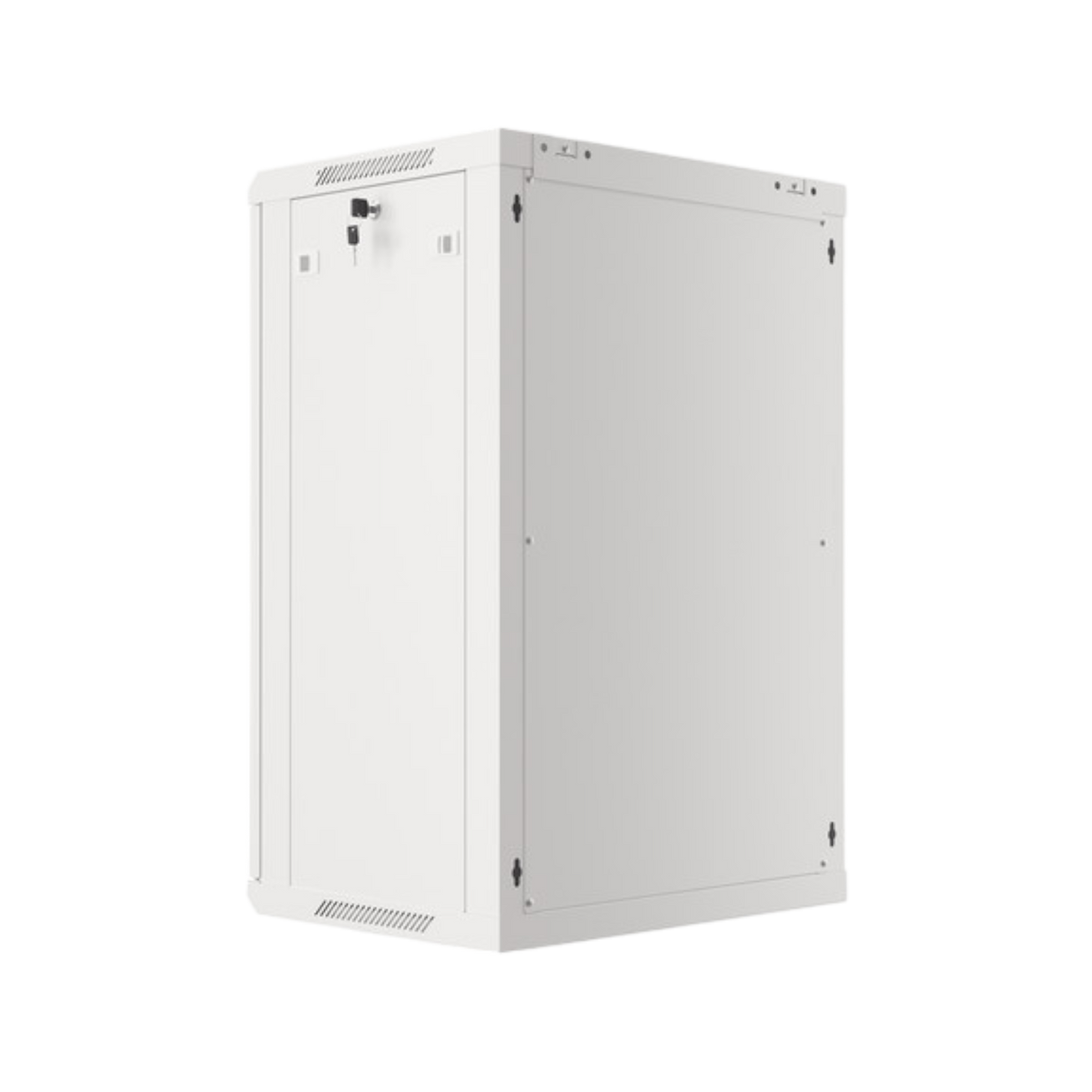 Szafa rack Lanberg 19" 18U 600x450mm wisząca V2 Drzwi szklane Szary.