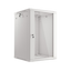 Szafa rack Lanberg 19" 18U 600x600mm wisząca V2 Drzwi szklane Szary.