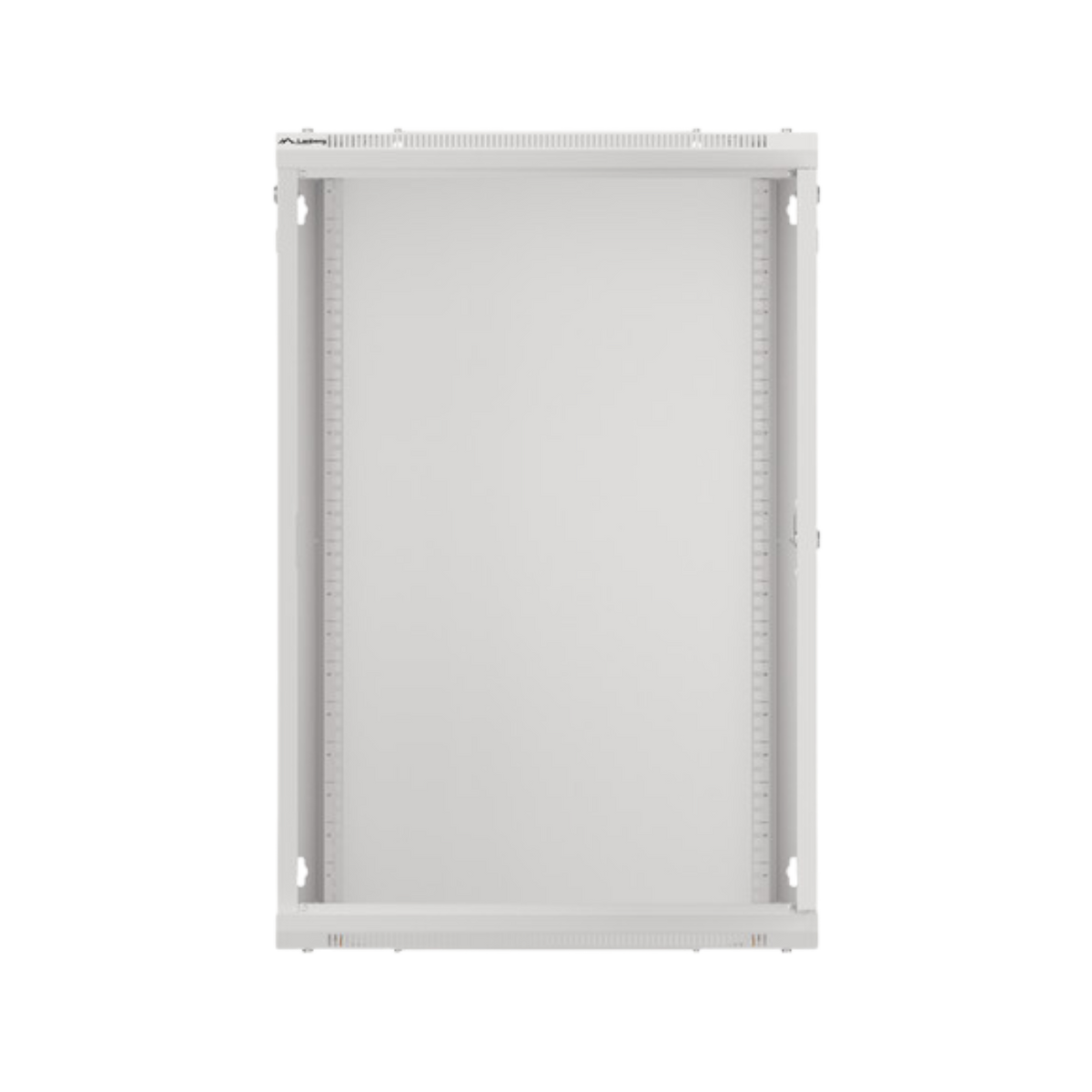 Szafa rack Lanberg 19" 18U 600x600mm wisząca V2 Drzwi szklane Szary.