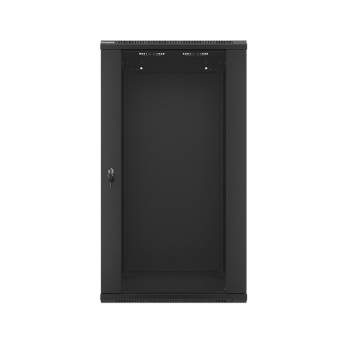 Szafa rack Lanberg 19" 22U 600x600mm wisząca V2 Drzwi szklane Czarny.