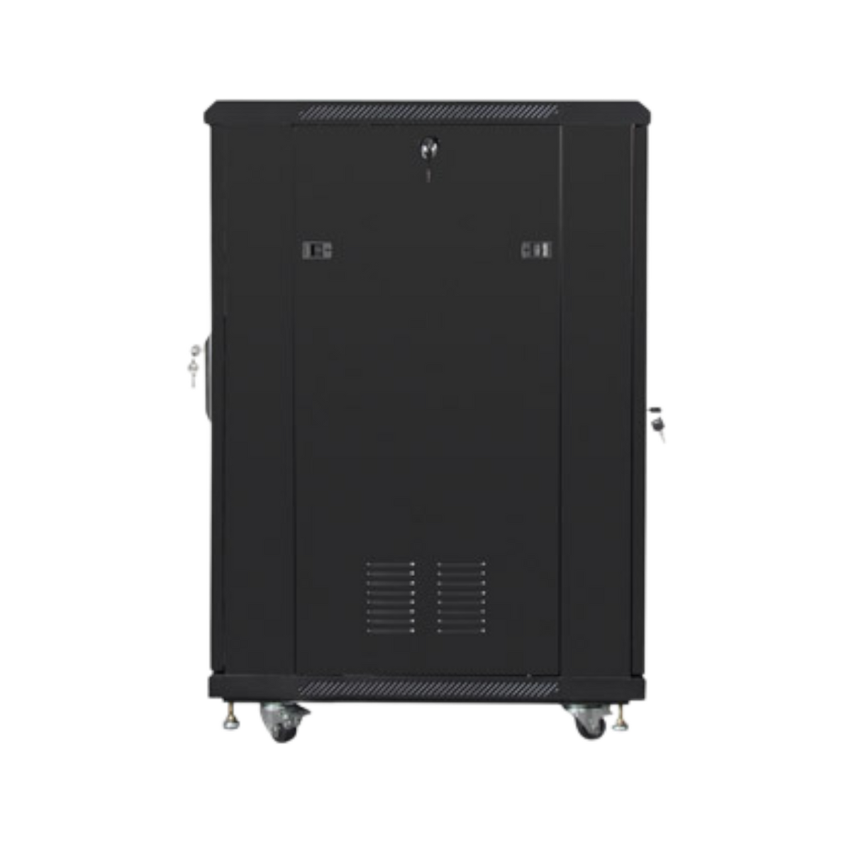 Szafa rack Lanberg 19" 22U 600x800mm stojąca Drzwi szklane Czarny.