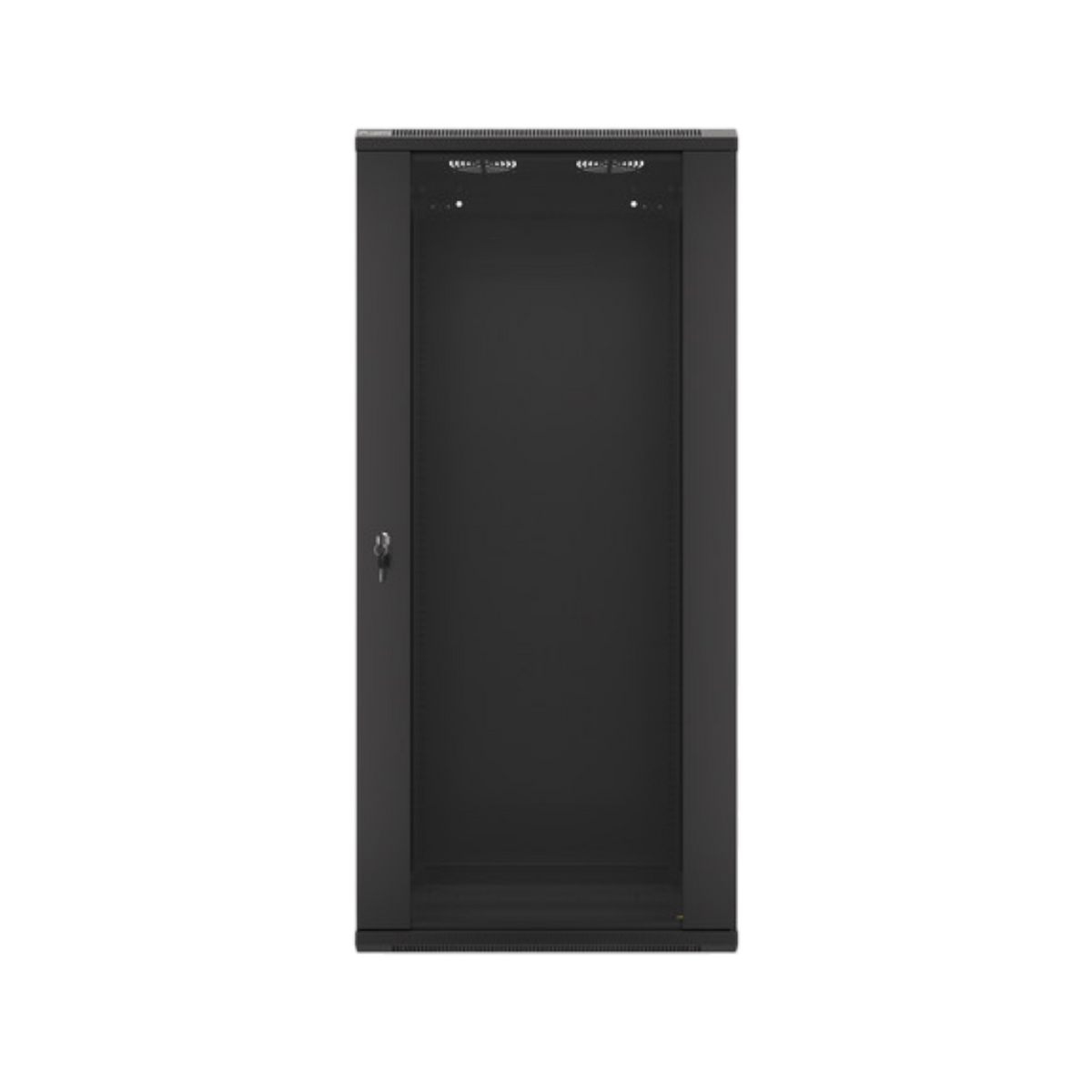 Szafa rack Lanberg 19" 27U 600x450mm wisząca V2 Drzwi szklane Czarny.