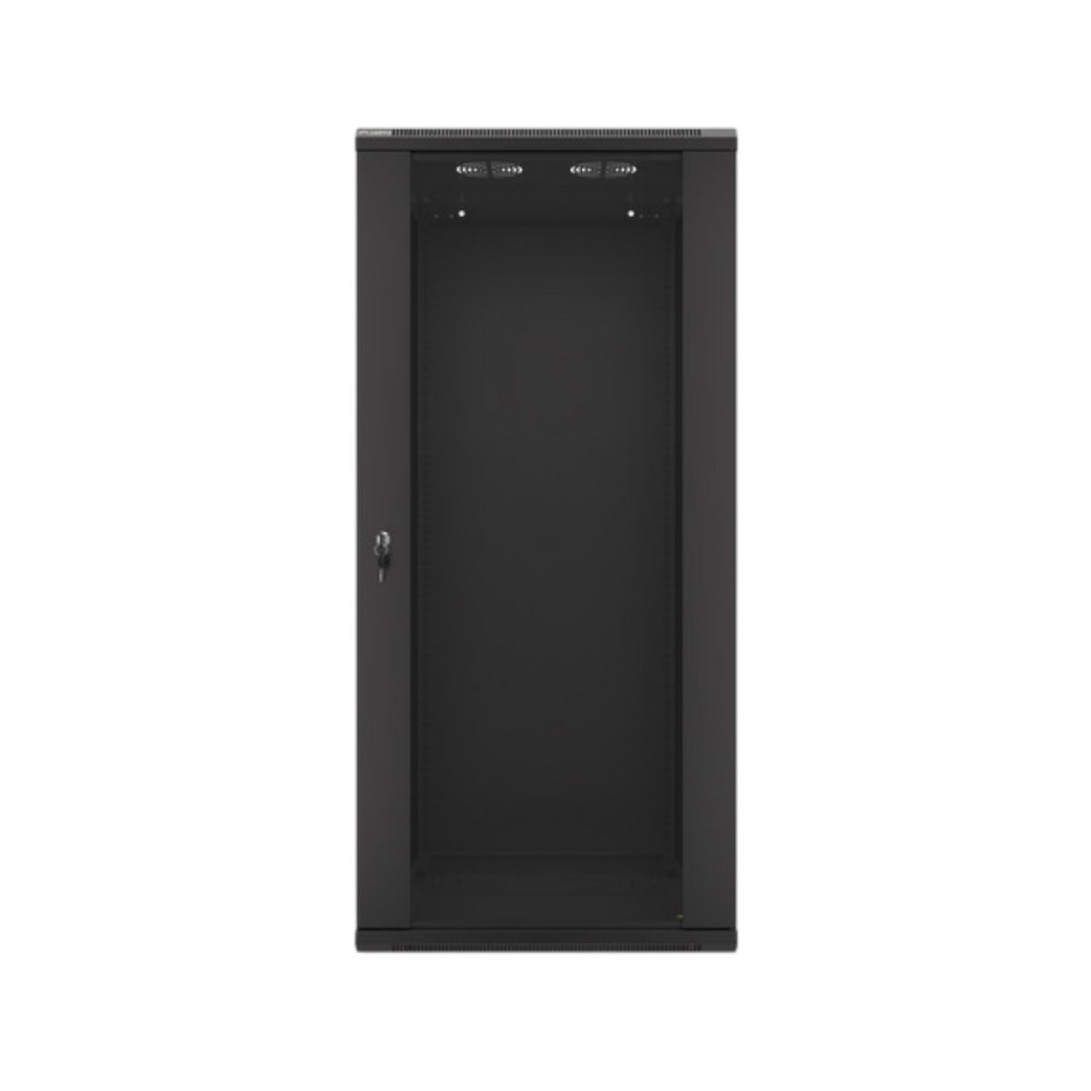Szafa rack Lanberg 19" 27U 600x600mm wisząca V2 Drzwi szklane Czarny.