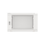 Szafa rack Lanberg 19" 6U 600x600mm wisząca V2 Drzwi szklane Szary.