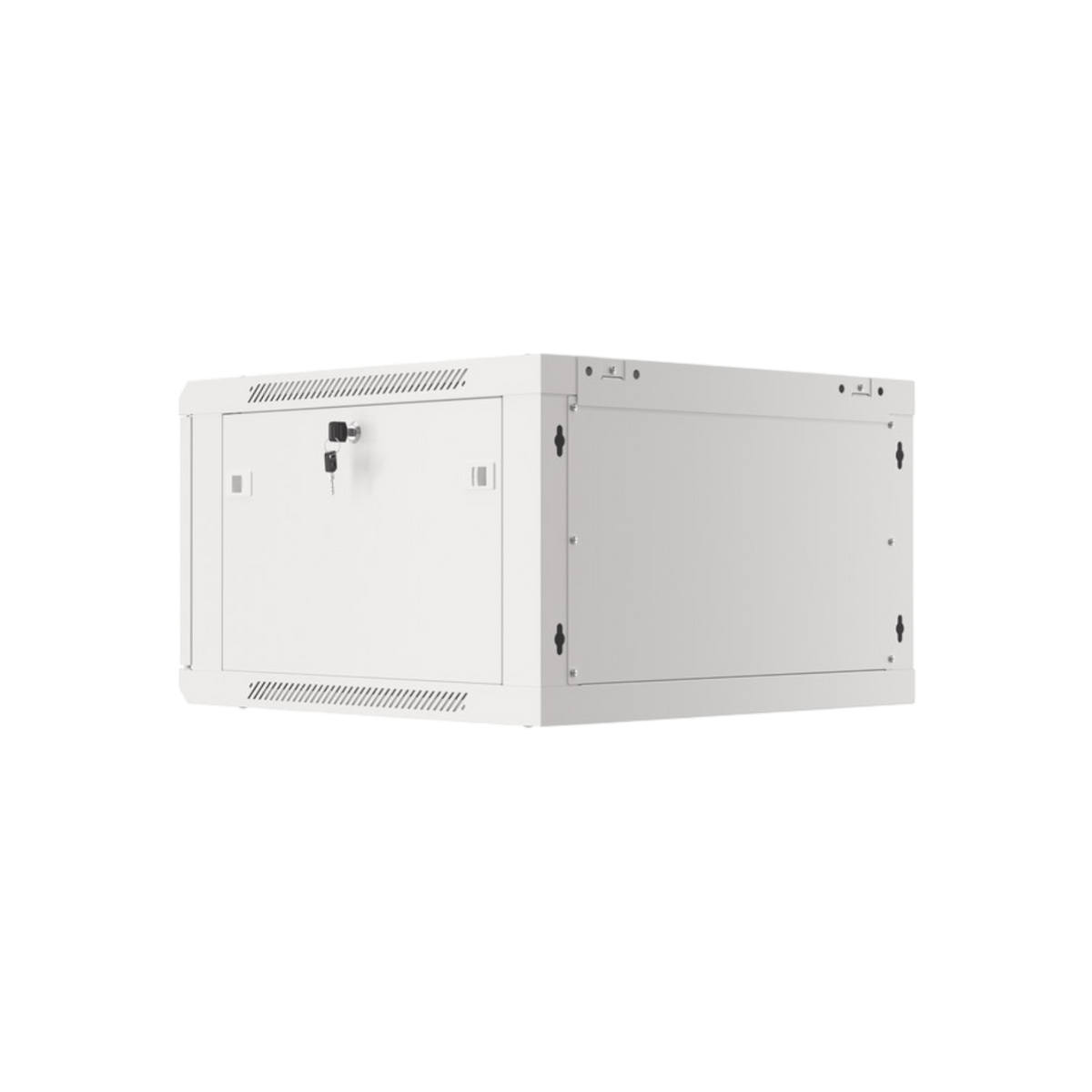 Szafa rack Lanberg 19" 6U 600x600mm wisząca V2 Drzwi szklane Szary.