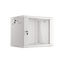 Szafa rack Lanberg 19" 9U 600x450mm wisząca V2 Drzwi szklane Szary.