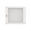 Szafa rack Lanberg 19" 9U 600x450mm wisząca V2 Drzwi szklane Szary.