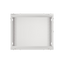 Szafa rack Lanberg 19" 9U 600x450mm wisząca V2 Drzwi szklane Szary.