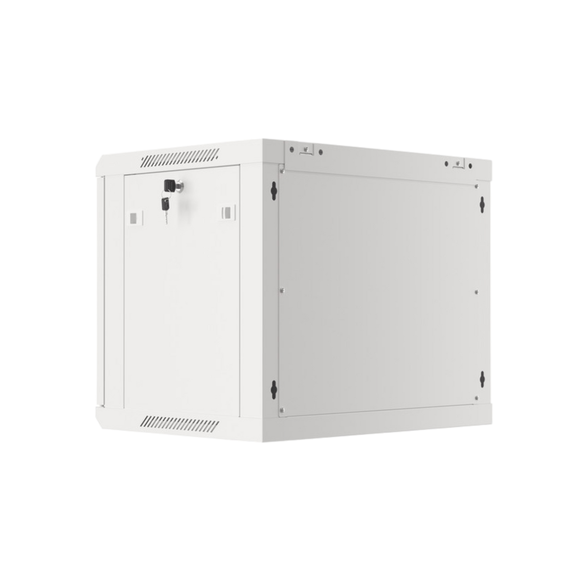Szafa rack Lanberg 19" 9U 600x450mm wisząca V2 Drzwi szklane Szary.