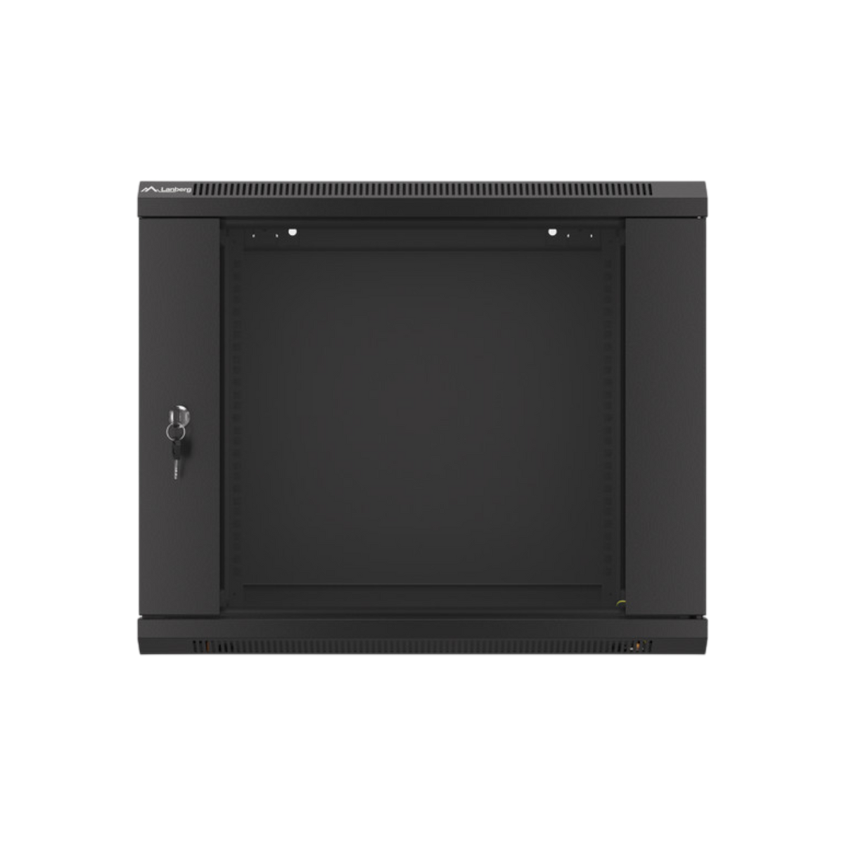 Szafa rack Lanberg 19" 9U 600x450mm wisząca V2 Drzwi szklane Czarny.