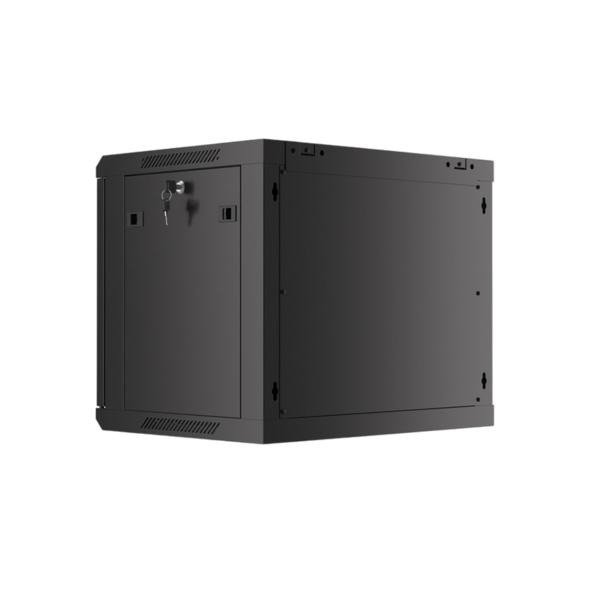 Szafa rack Lanberg 19" 9U 600x450mm wisząca V2 Drzwi szklane Czarny.