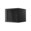 Szafa rack Lanberg 19" 9U 600x600mm wisząca V2 Drzwi szklane Czarny.