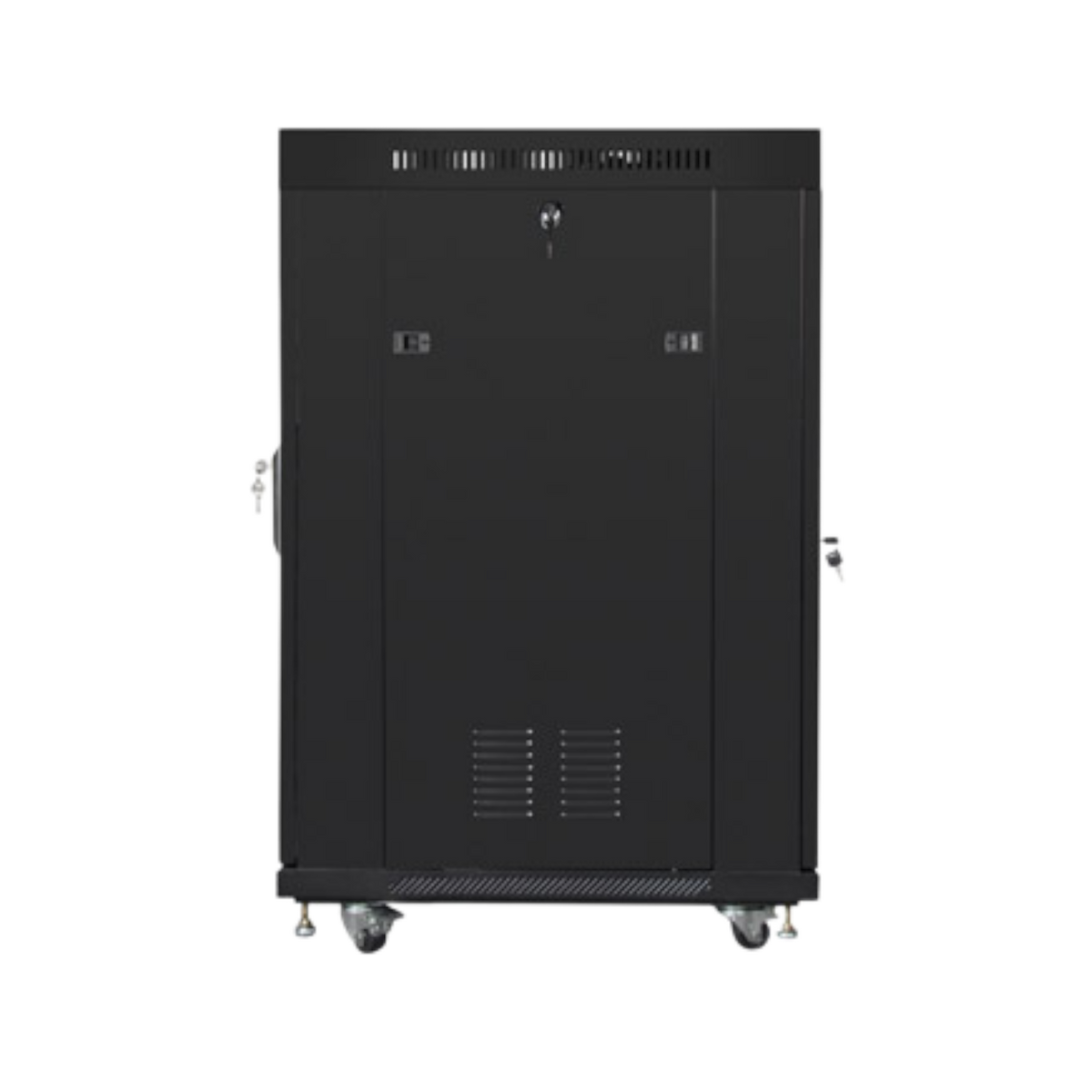 Szafa rack Lanberg 19" 22U 600x800mm stojąca LCD V2 Drzwi szklane Czarny.