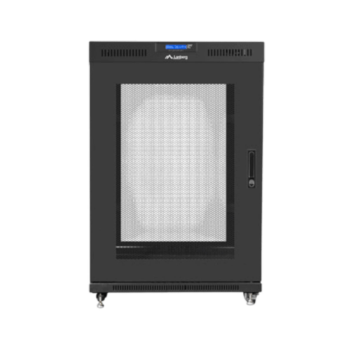 Szafa rack Lanberg 19" 22U 800x1000mm stojąca LCD V2 Drzwi perforowane Czarny.