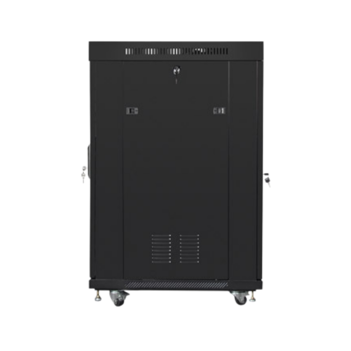 Szafa rack Lanberg 19" 22U 800x800mm stojąca LCD V2 Drzwi szklane Czarny.