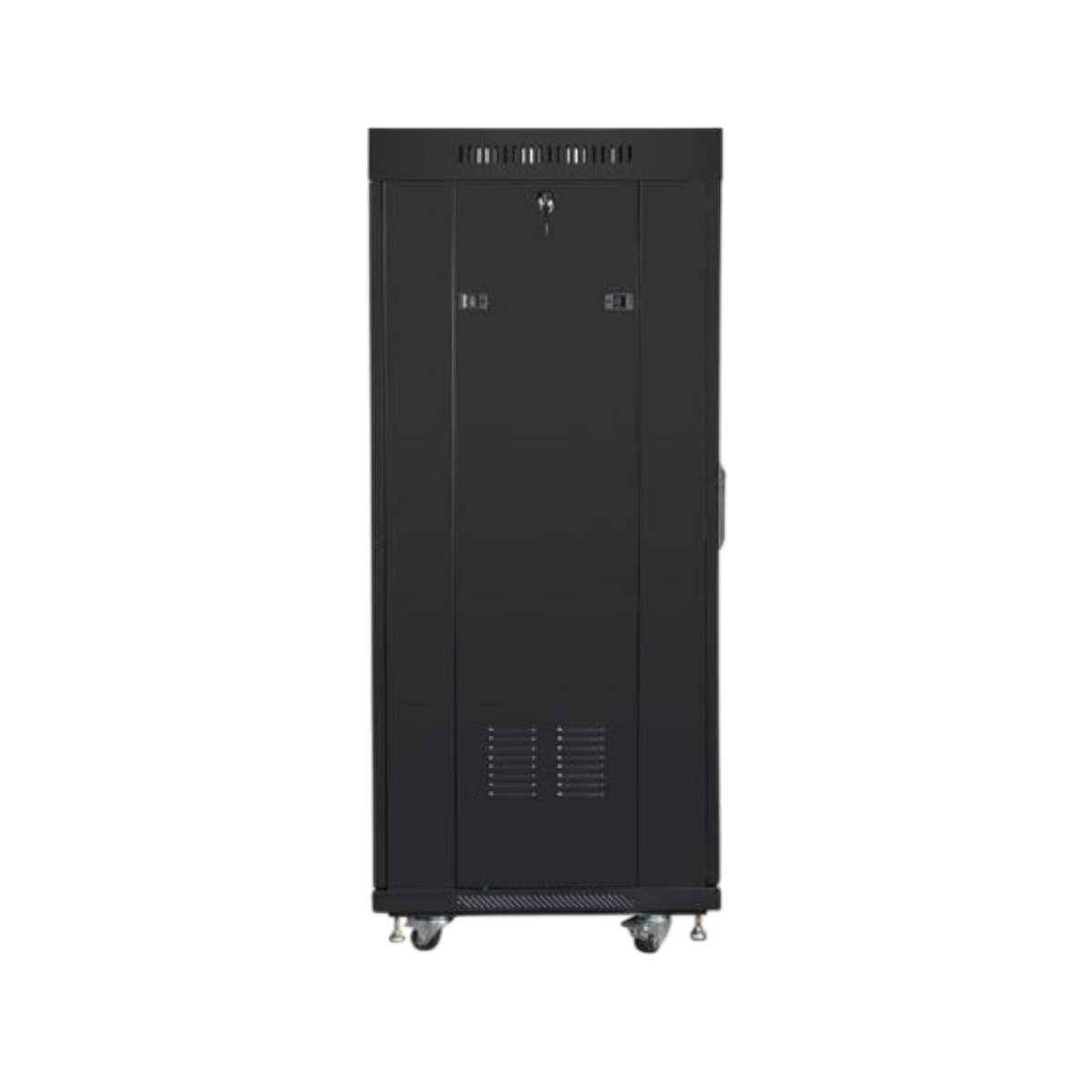 Szafa rack Lanberg 19" 27U 600x600mm stojąca LCD Drzwi szklane Czarny.