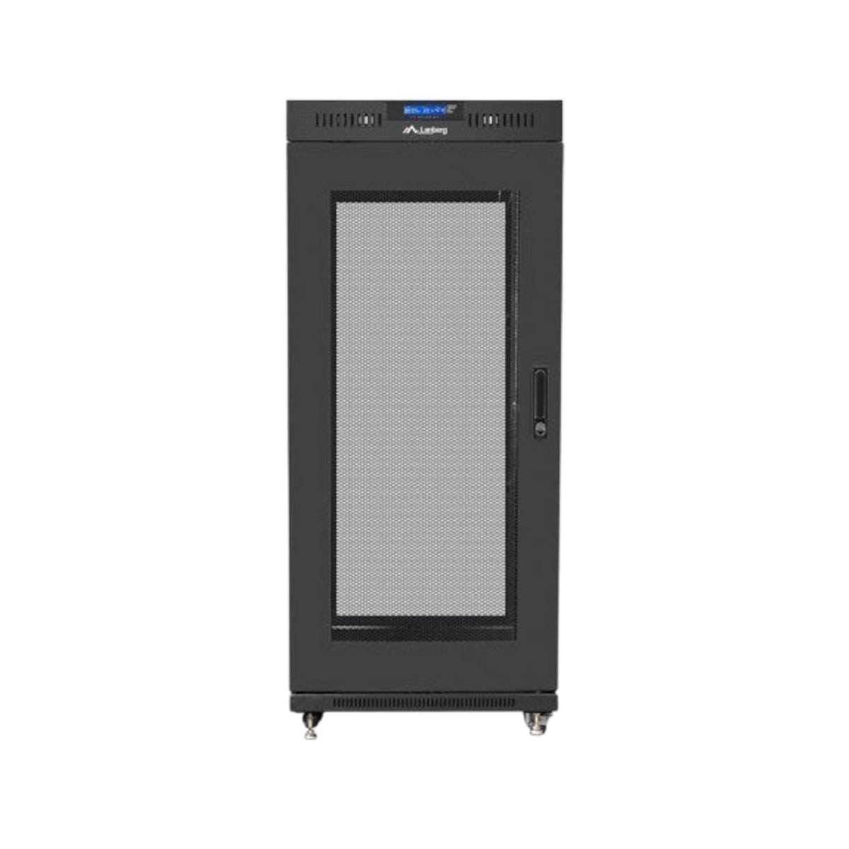 Szafa rack Lanberg 19" 27U 600x600mm stojąca LCD V2 Drzwi perforowane Czarny.