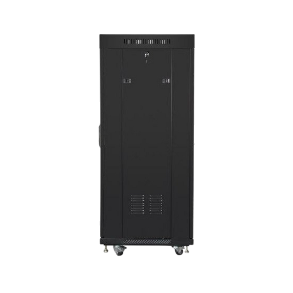 Szafa rack Lanberg 19" 27U 600x600mm stojąca LCD V2 Drzwi perforowane Czarny.