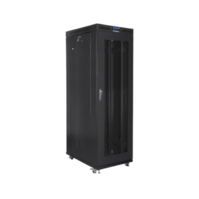 Szafa rack Lanberg 19" 27U 800x1000mm stojąca LCD V2 Drzwi perforowane Czarny.