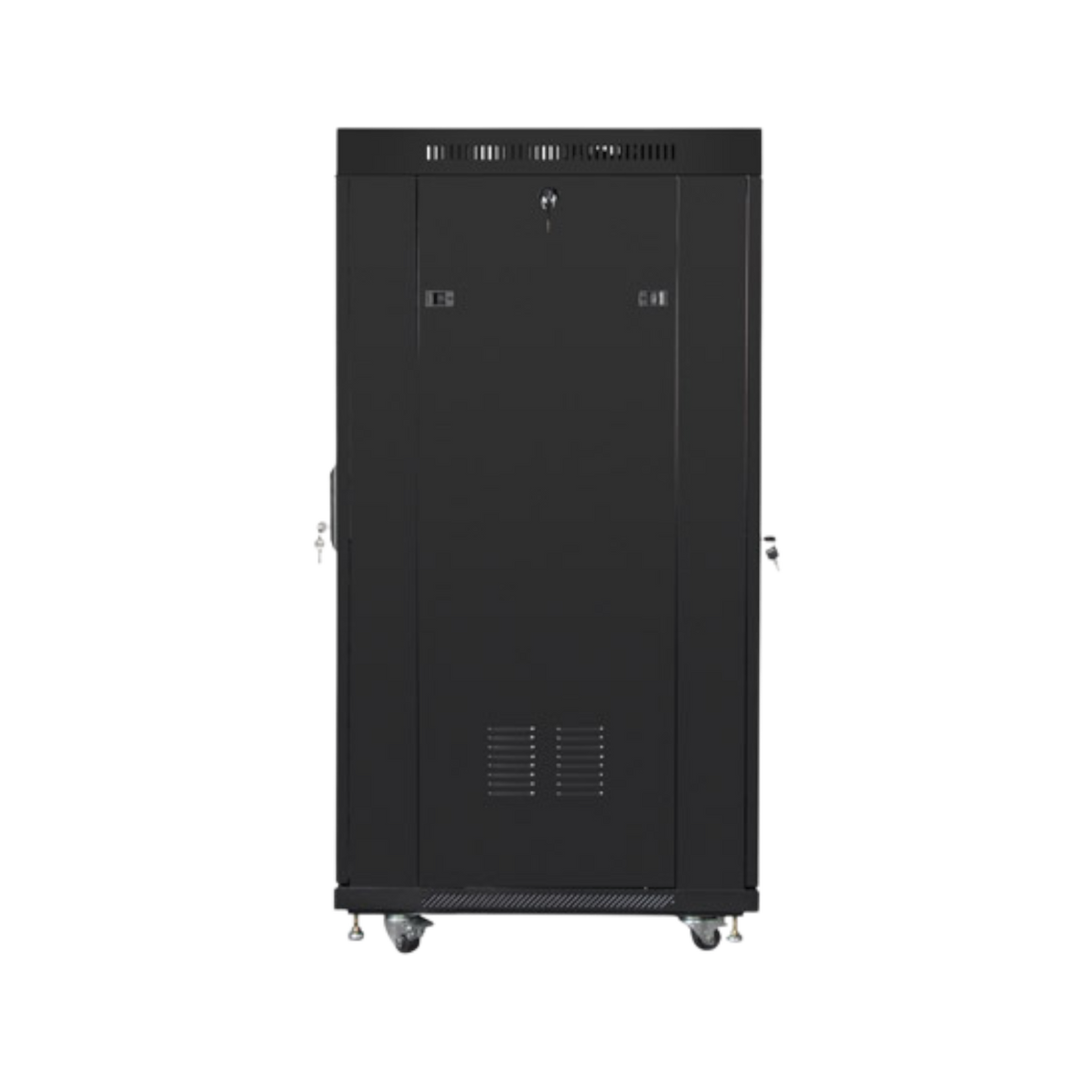 Szafa rack Lanberg 19" 27U 800x1000mm stojąca LCD V2 Drzwi szklane Czarny.