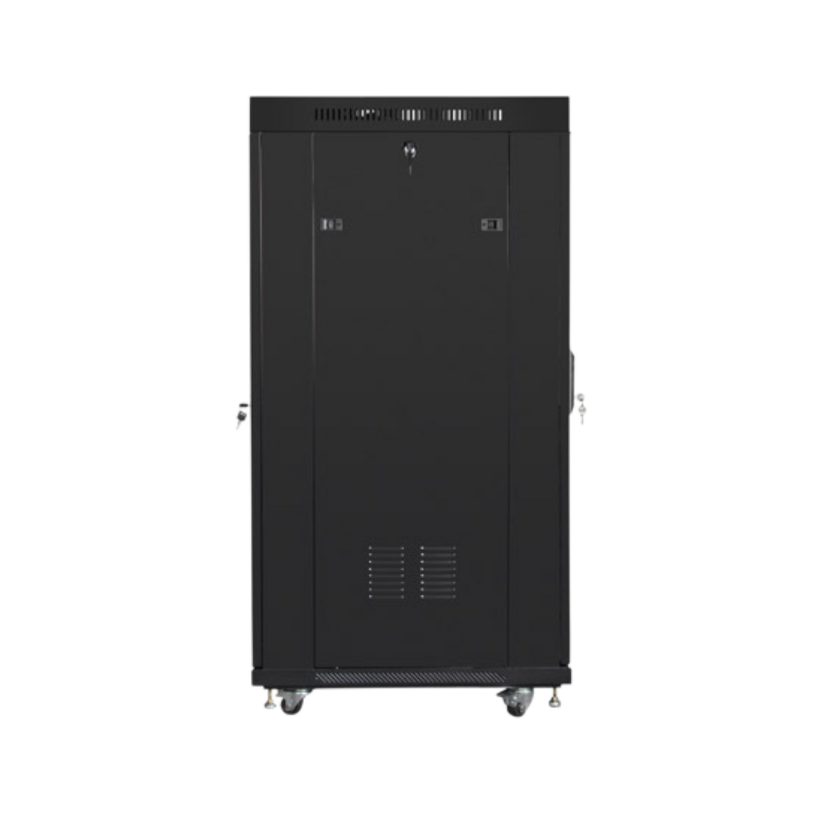 Szafa rack Lanberg 19" 27U 800x1000mm stojąca LCD V2 Drzwi szklane Czarny.