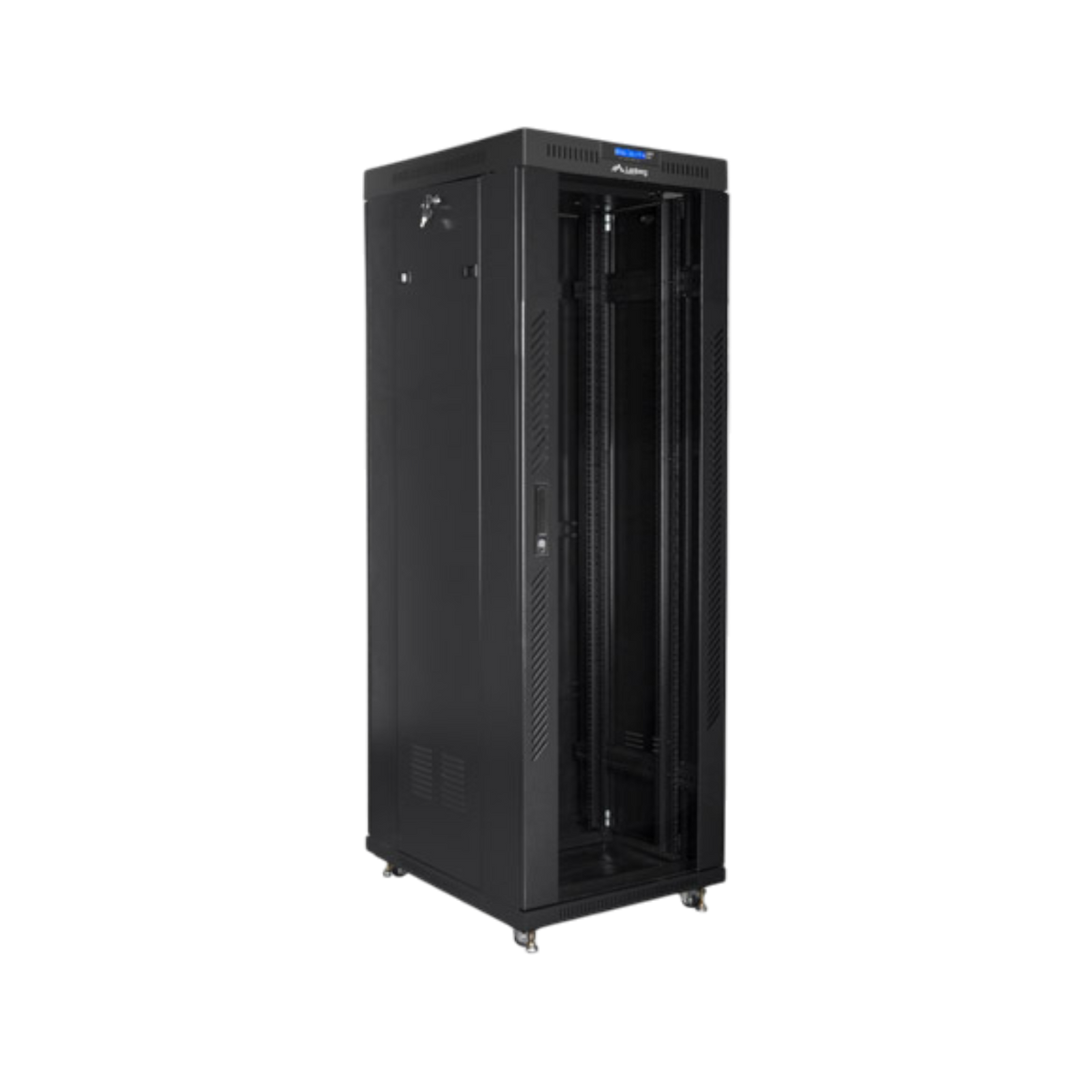 Szafa rack Lanberg 19" 37U 800x1000mm stojąca LCD Drzwi szklane Czarny.