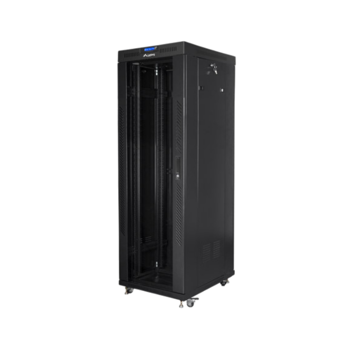 Szafa rack Lanberg 19" 37U 800x1000mm stojąca LCD Drzwi szklane Czarny.