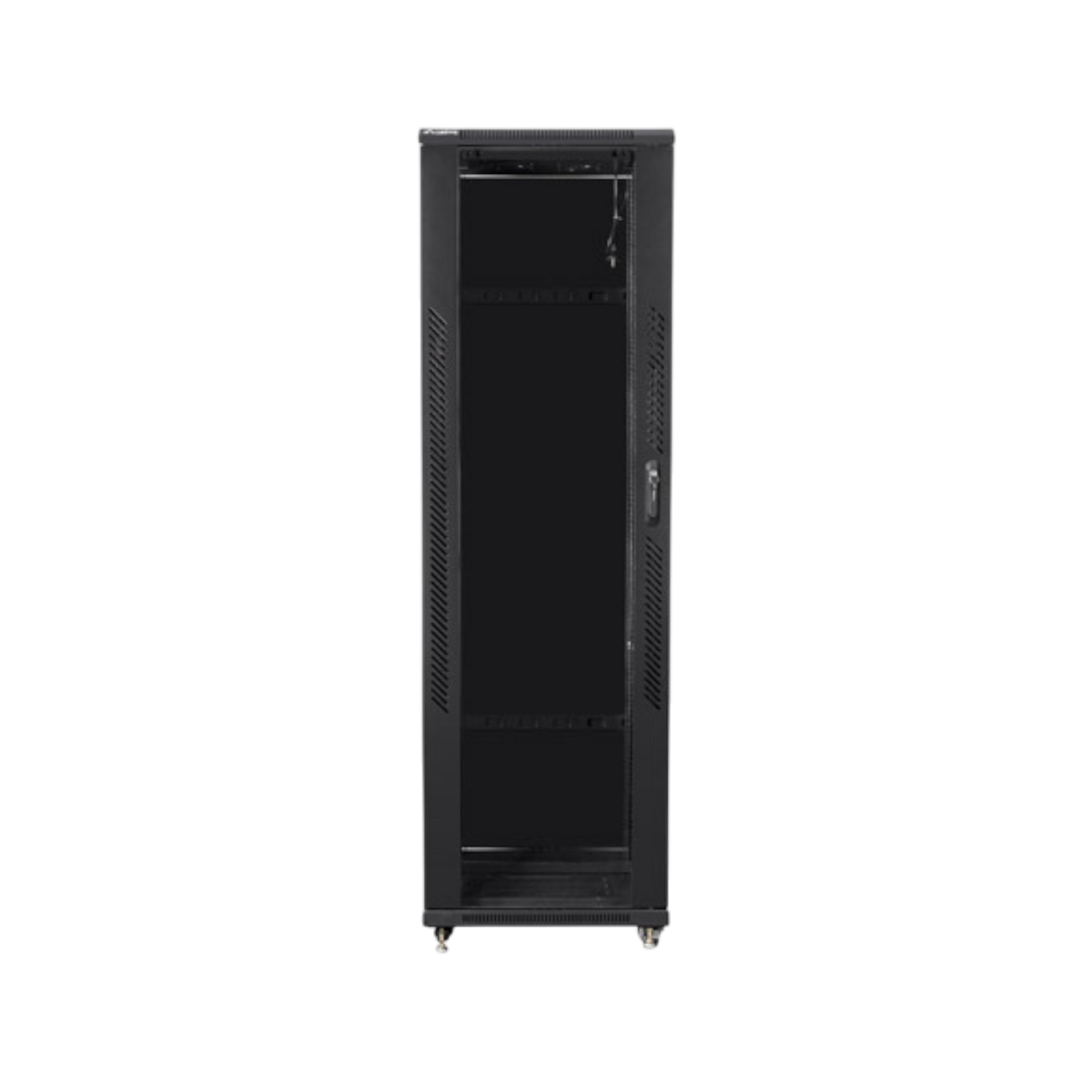 Szafa rack Lanberg 19" 42U 600x1000mm stojąca Drzwi szklane Czarny.