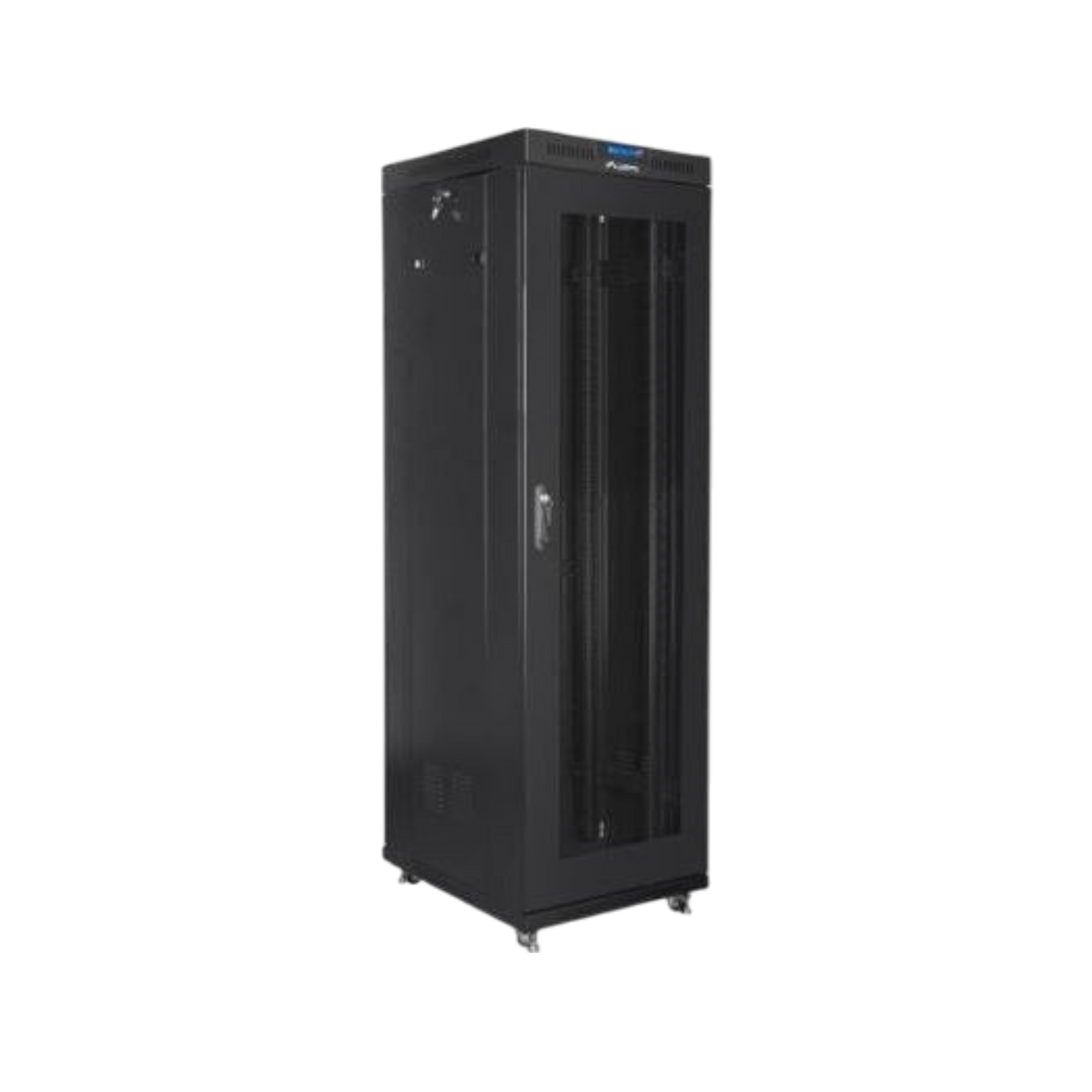 Szafa rack Lanberg 19" 42U 600x1000mm stojąca LCD V2 Drzwi perforowane Czarny.