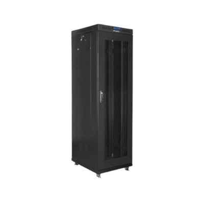 Szafa rack Lanberg 19" 42U 600x1000mm stojąca LCD V2 Drzwi perforowane Czarny.