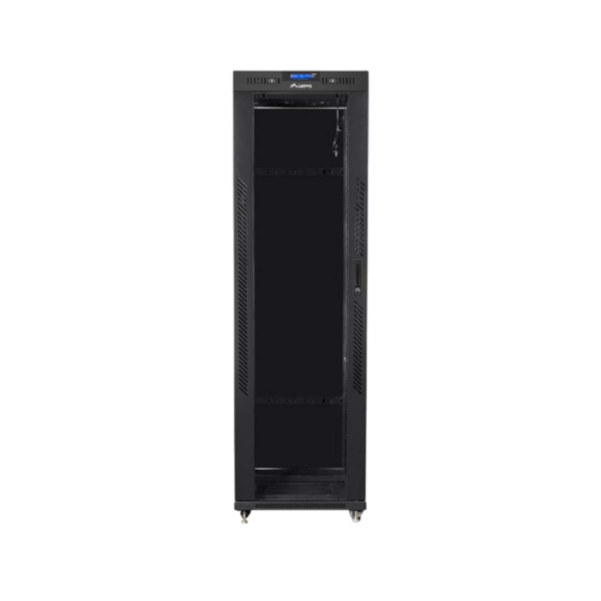 Szafa rack Lanberg 19" 42U 600x1000mm stojąca LCD V2 Drzwi szklane Czarny.