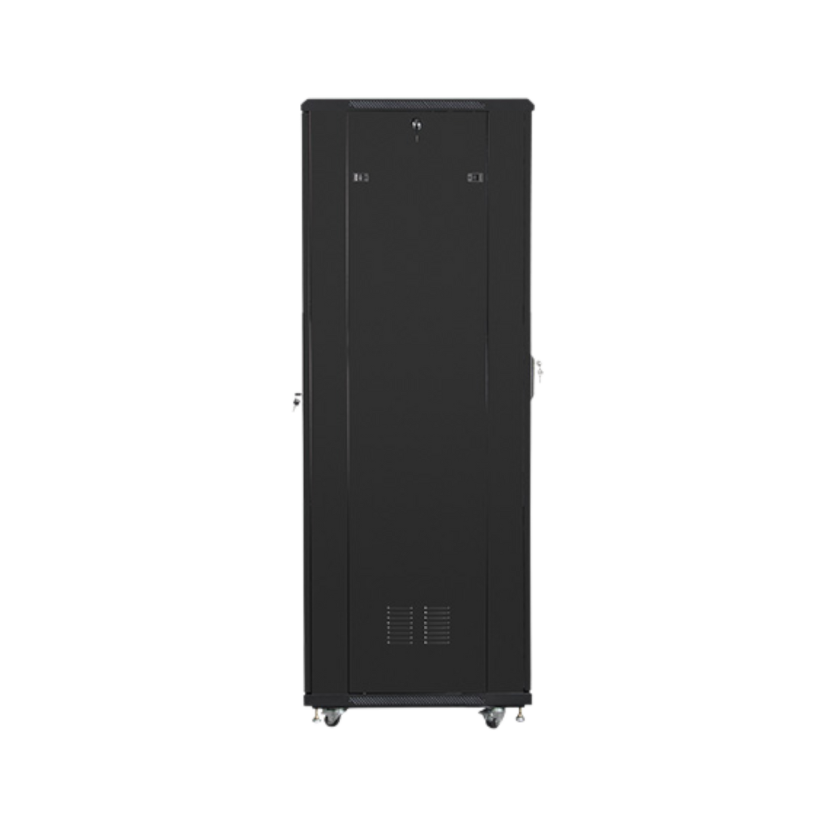 Szafa rack Lanberg 19" 42U 600x800mm stojąca Drzwi szklane Czarny.