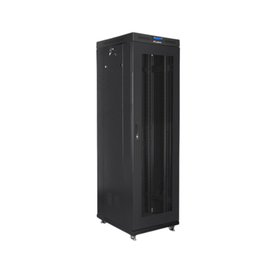 Szafa rack Lanberg 19" 42U 600x800mm stojąca LCD V2 Drzwi perforowane Czarny.