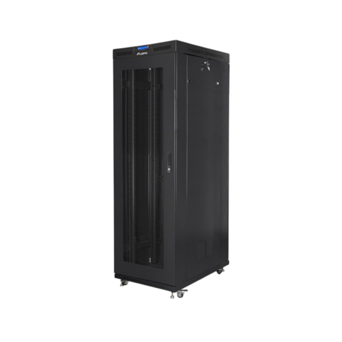 Szafa rack Lanberg 19" 42U 800x1000mm stojąca LCD V2 Drzwi perforowane Czarny.